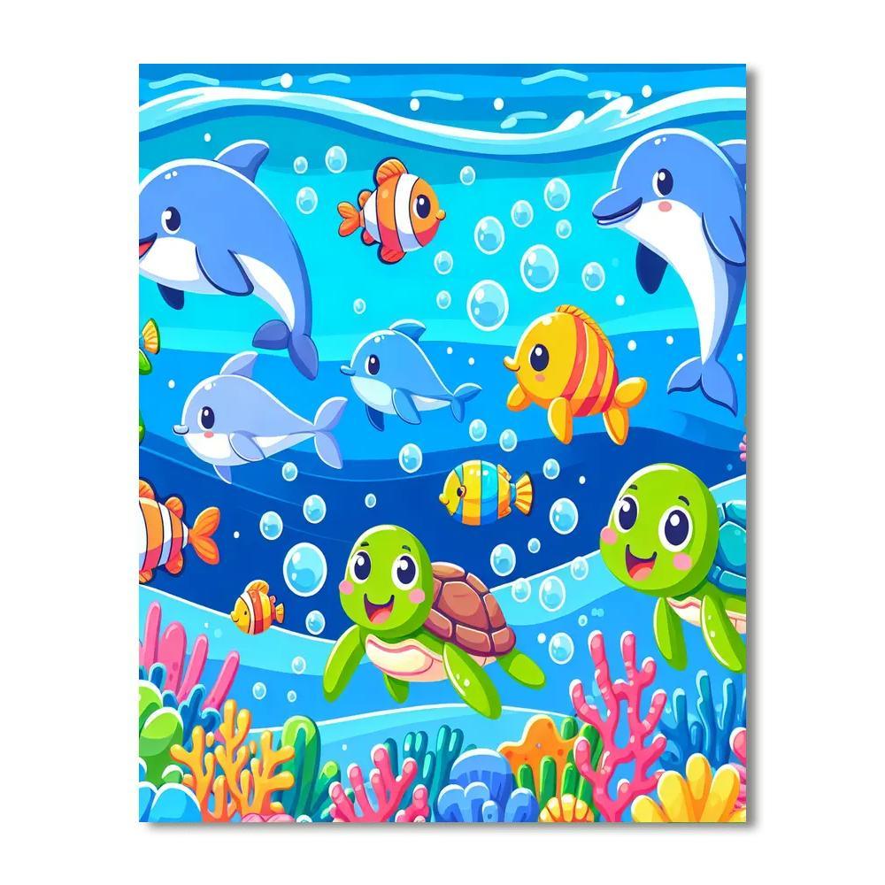 Bubbly Underwater Wonderland Paint By Color