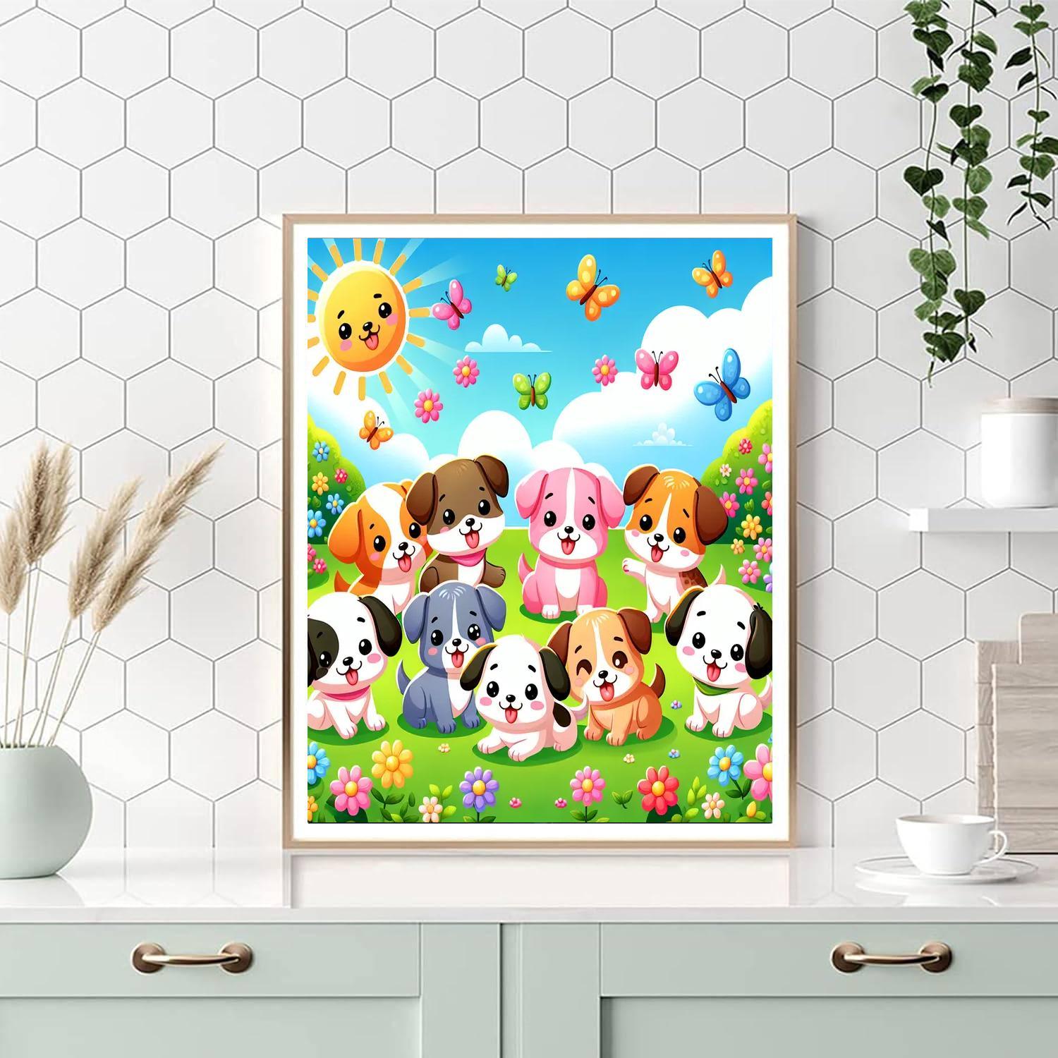 Puppy Love Paint By Numbers Art
