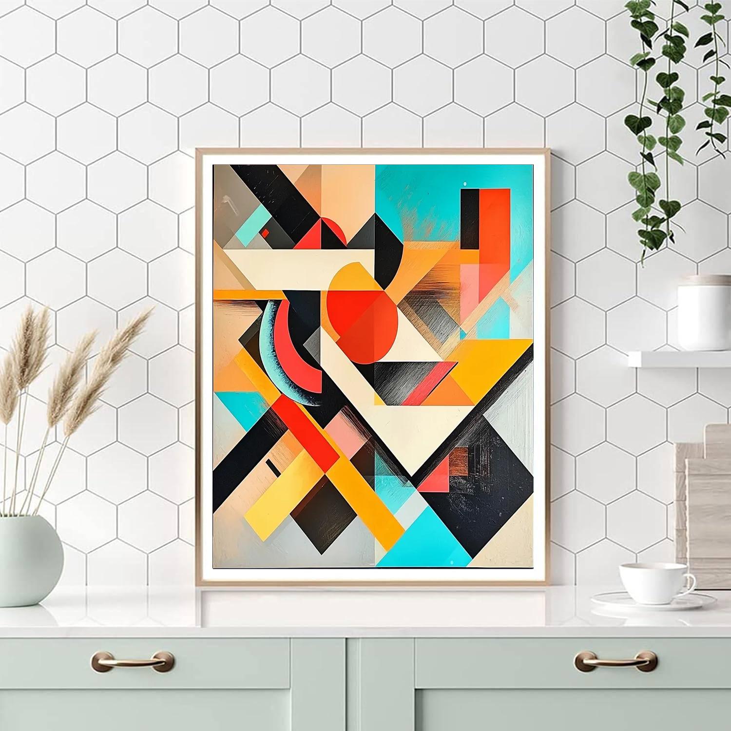 Kazimir Malevich Inspired Geometric Vision  Paint By Color