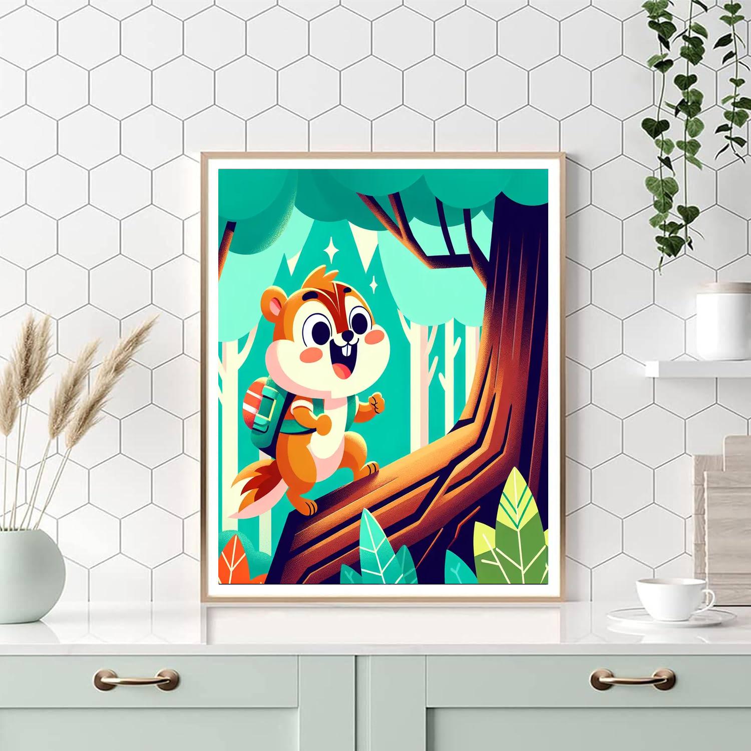 Adventurous Chipmunk Painting By Numbers Kit