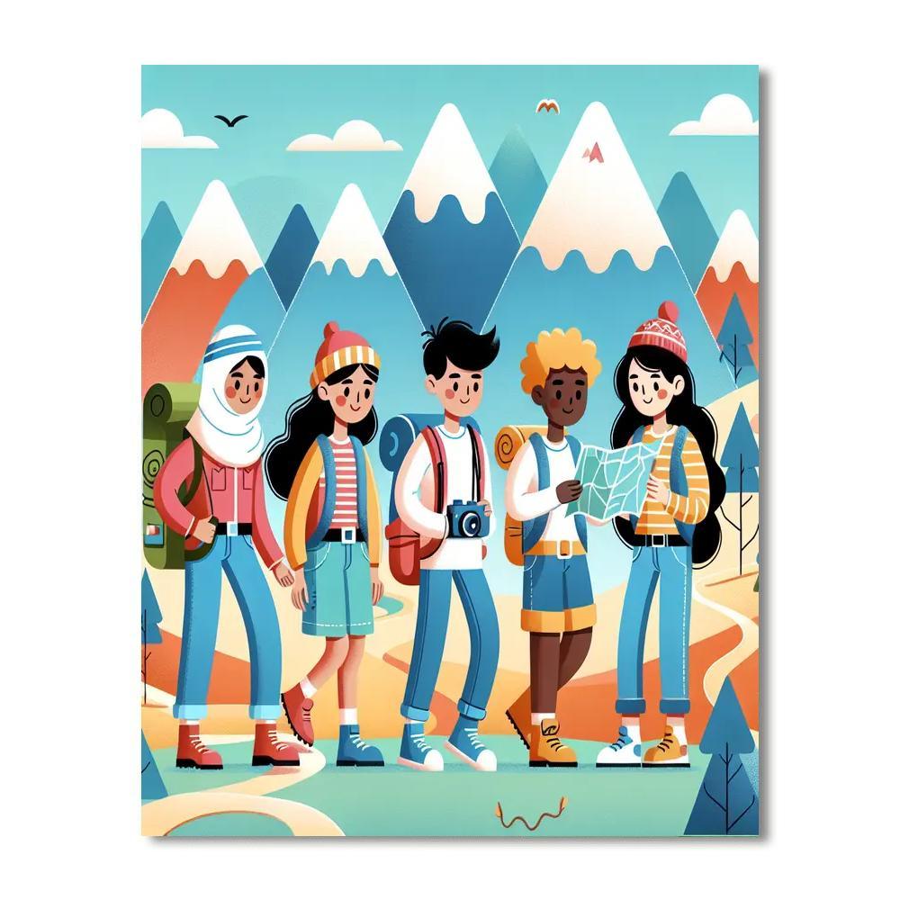 Mountain Trail Quest Paint By Numbers Art