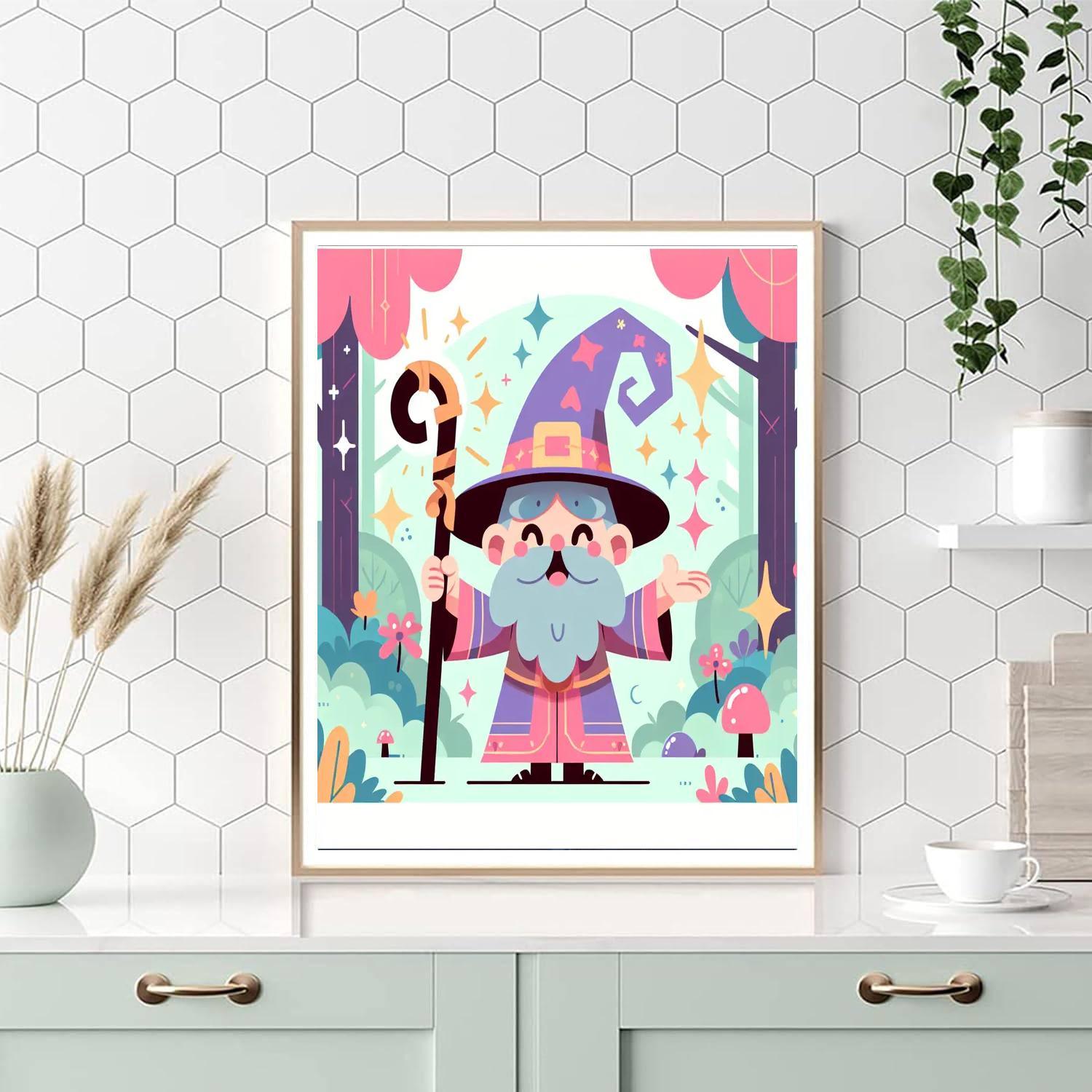 Mystic Wizards Paint By Numbers Art