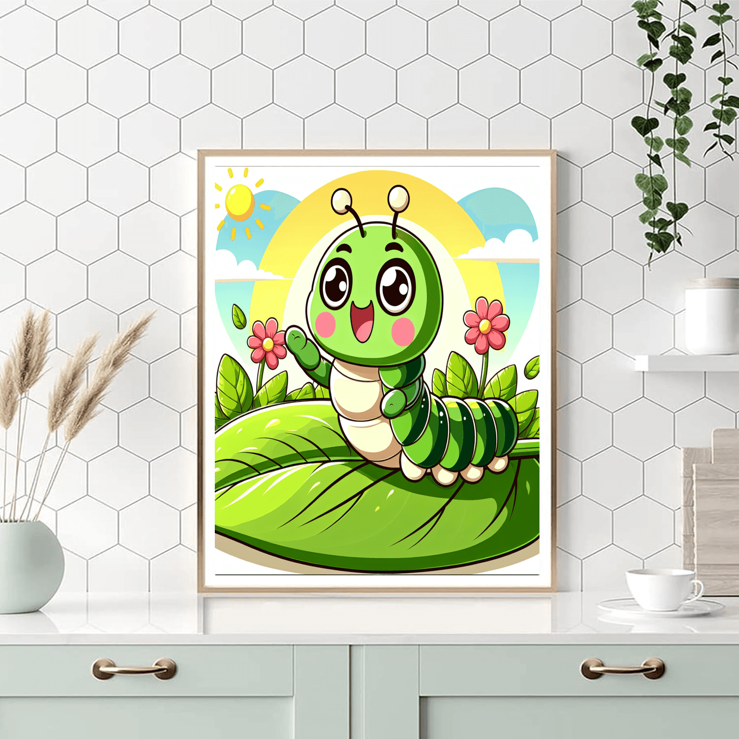 Funny Caterpillar Paint By Number