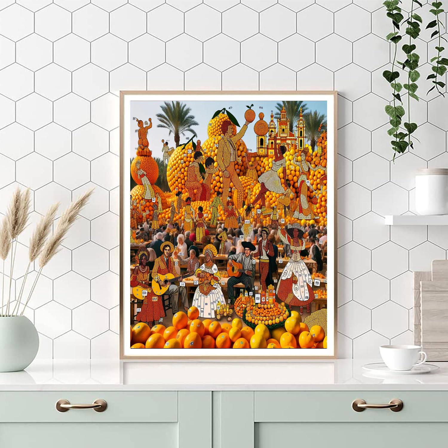 Tangerine Festival - Italy Paint By Number