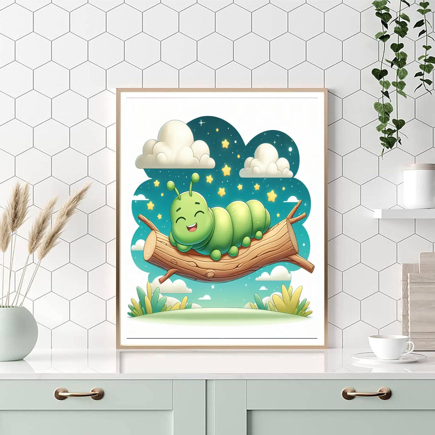 Cosmic Caterpillar DIY Paint By Numbers