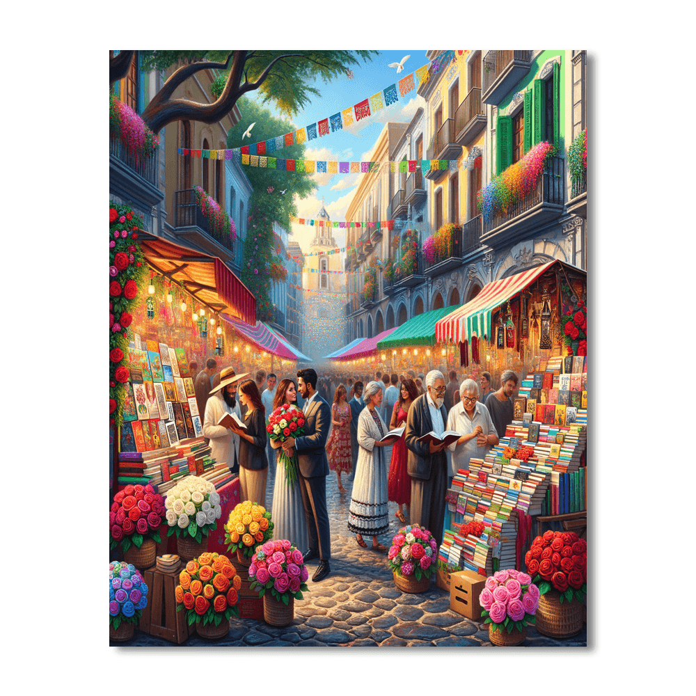 Diada De Sant Jordi - Barcelona, Spain Paint By Color