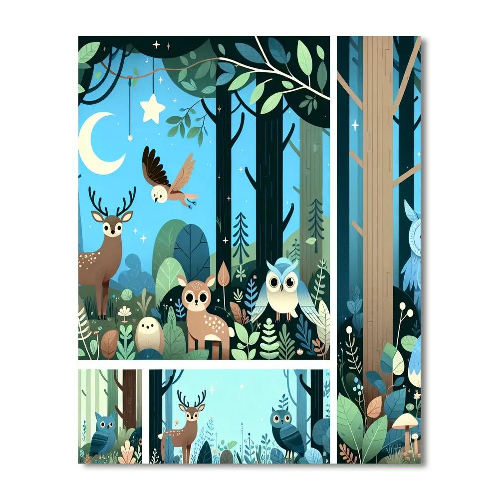 Enchanted Woodlands Journey Painting Number Kit
