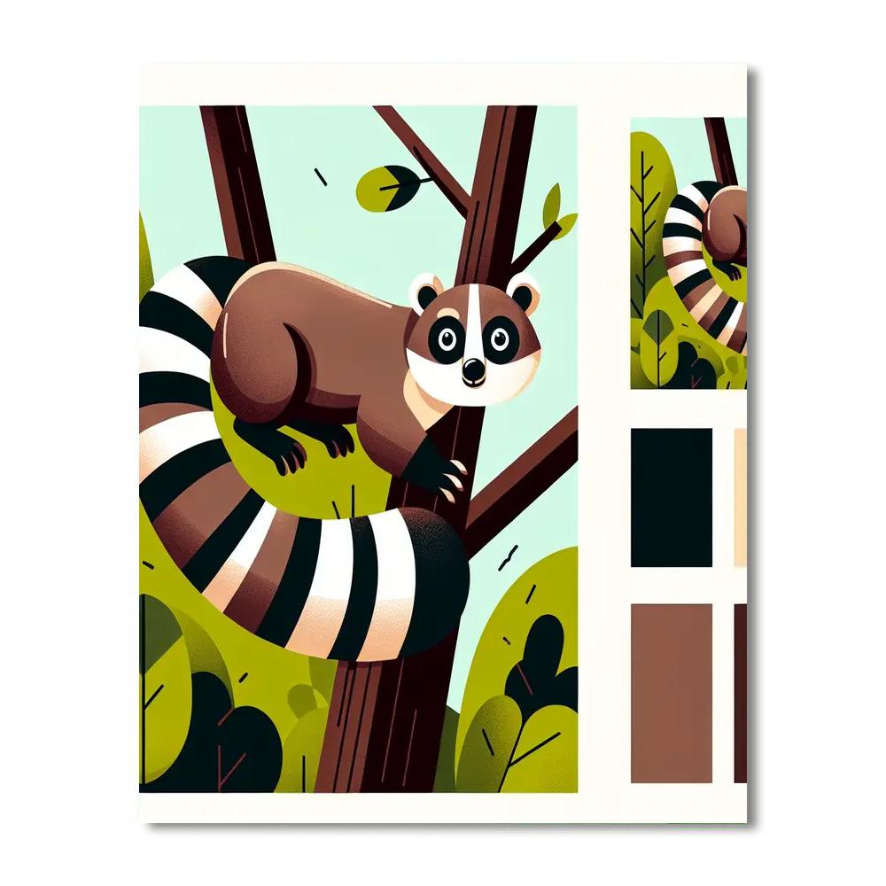 Clever Coati Paint By Numbers Art