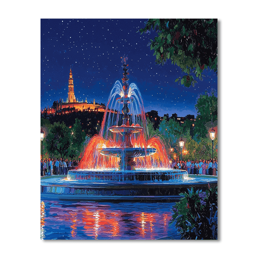 The Magic Fountain Of Montjuic Painting Number Kit