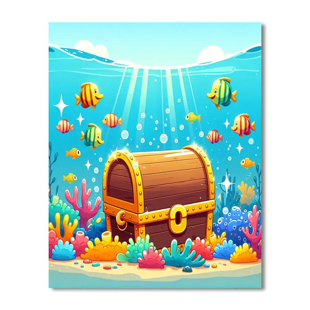 Ocean's Secret Treasure Painting Number Kit