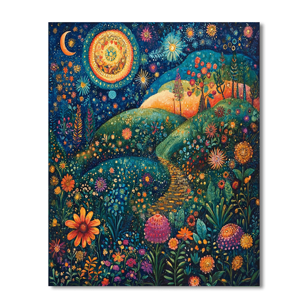 Frida Kahlo Inspired Frida's Mystical Garden  Paint By Numbers Art