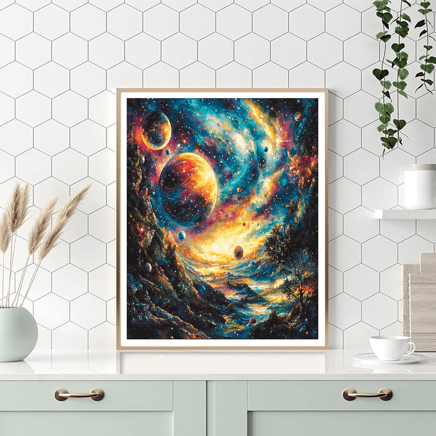 Salvador Dalí Inspired Galactic Escape  Paint By Numbers Art