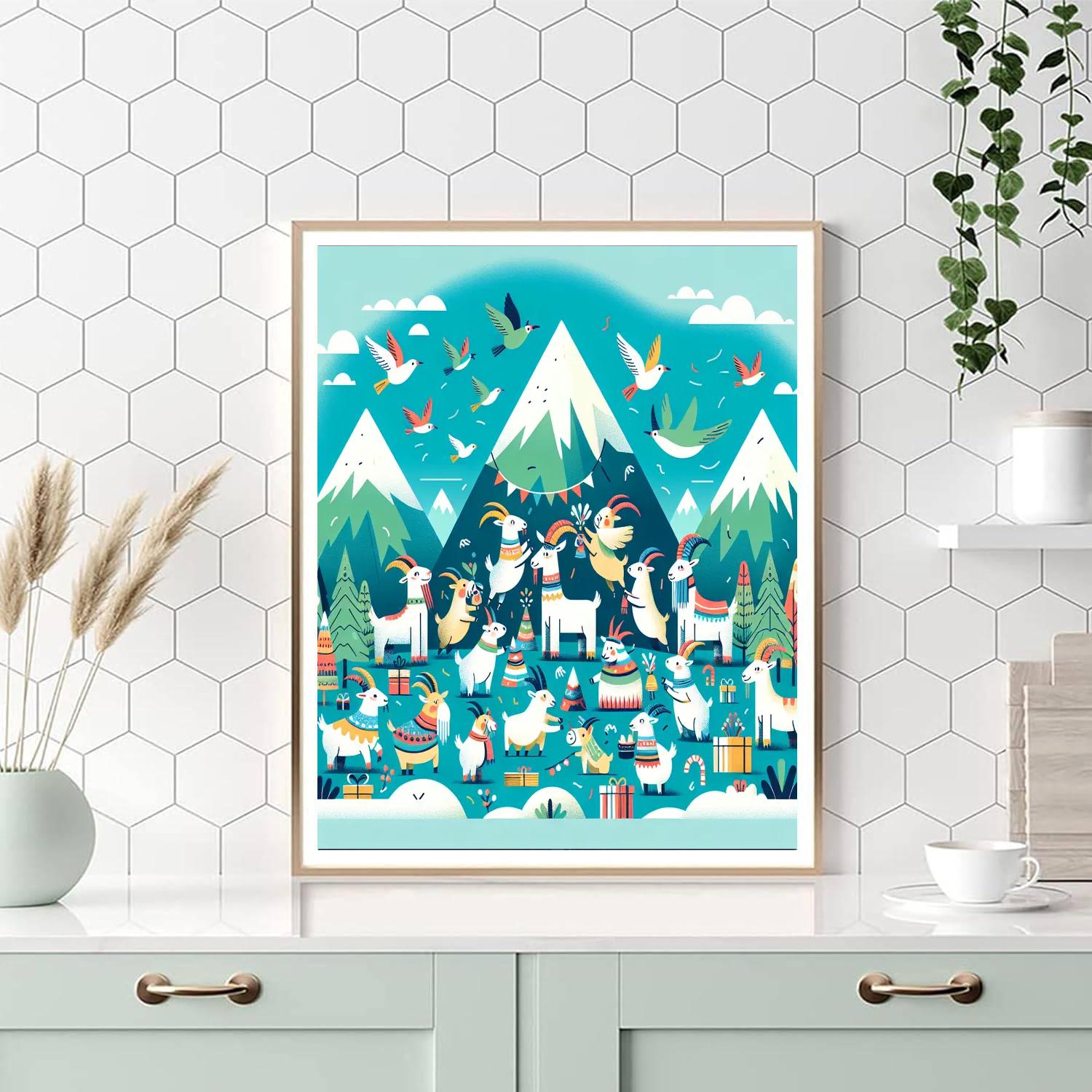 Mountain Mirth Party Painting By Numbers Kit