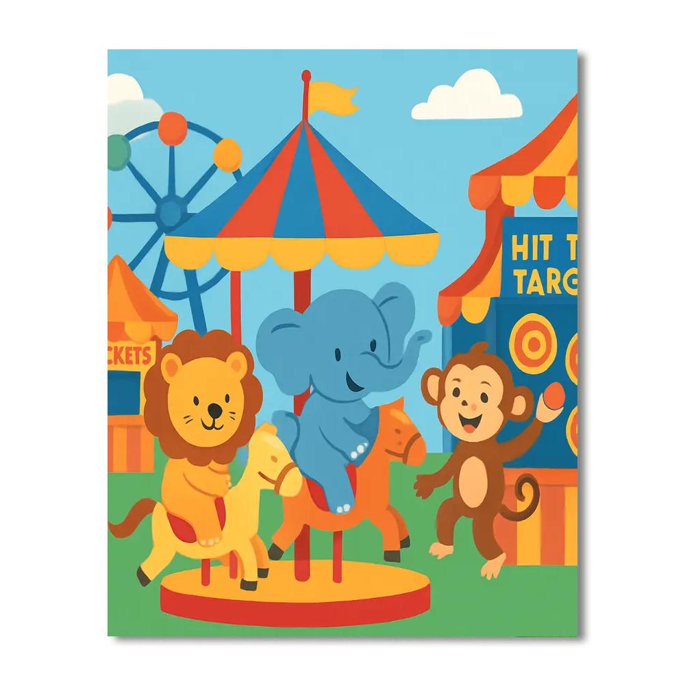 Giggles At The Fair DIY Paint By Numbers