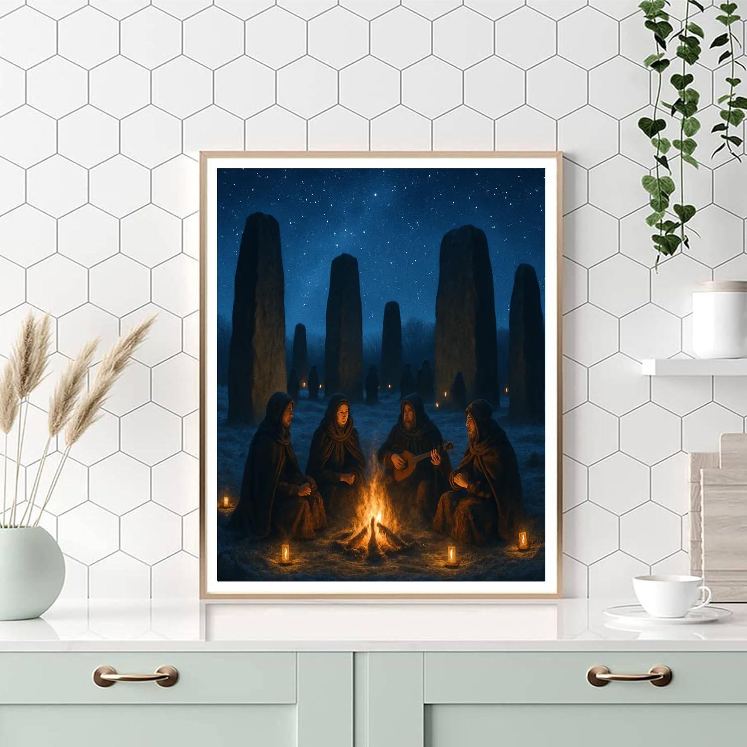 Celtic Winter Solstice - Ireland Number Painting