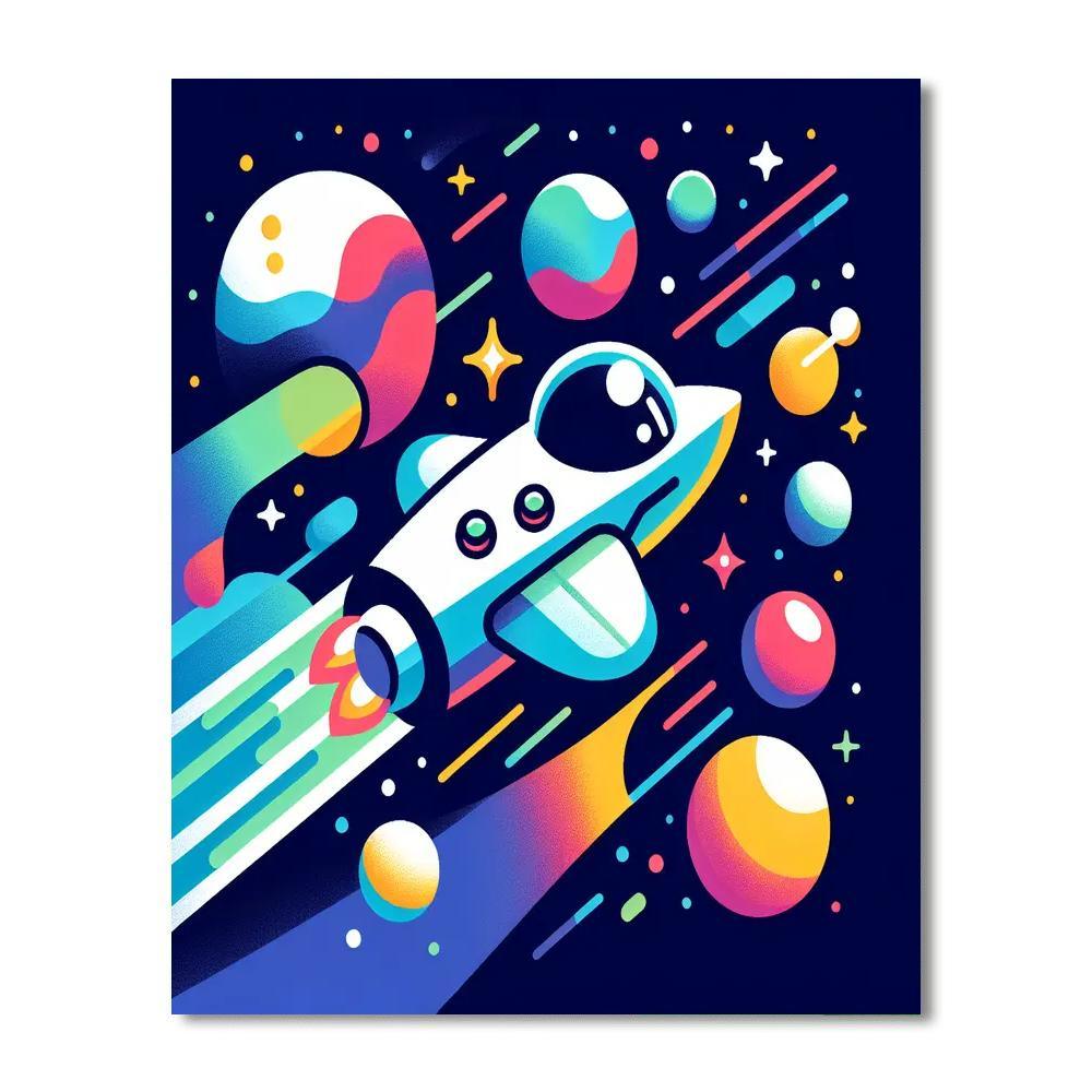 Outer Space Journey DIY Paint By Numbers
