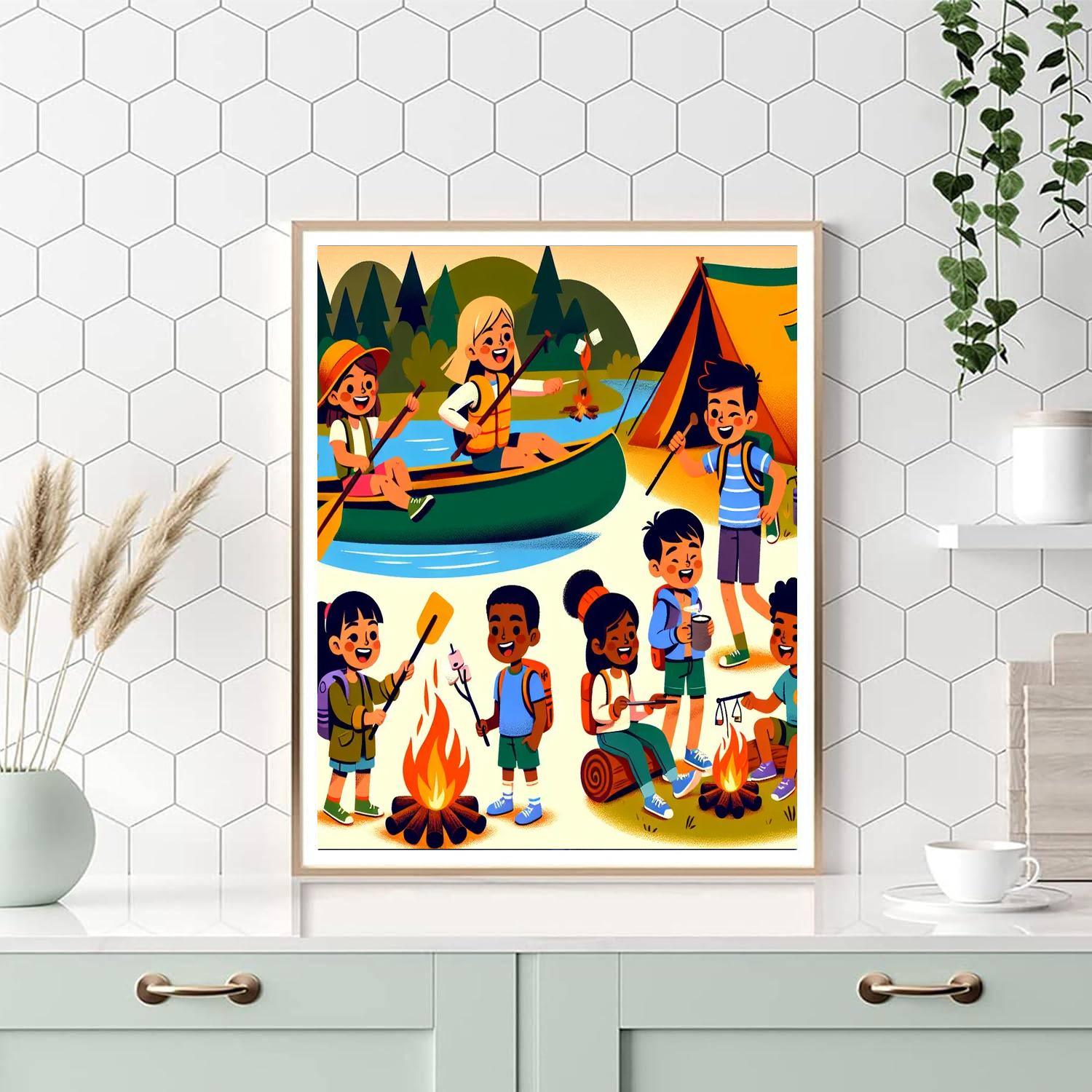 Joyful Summer Camp Painting By Numbers Kit