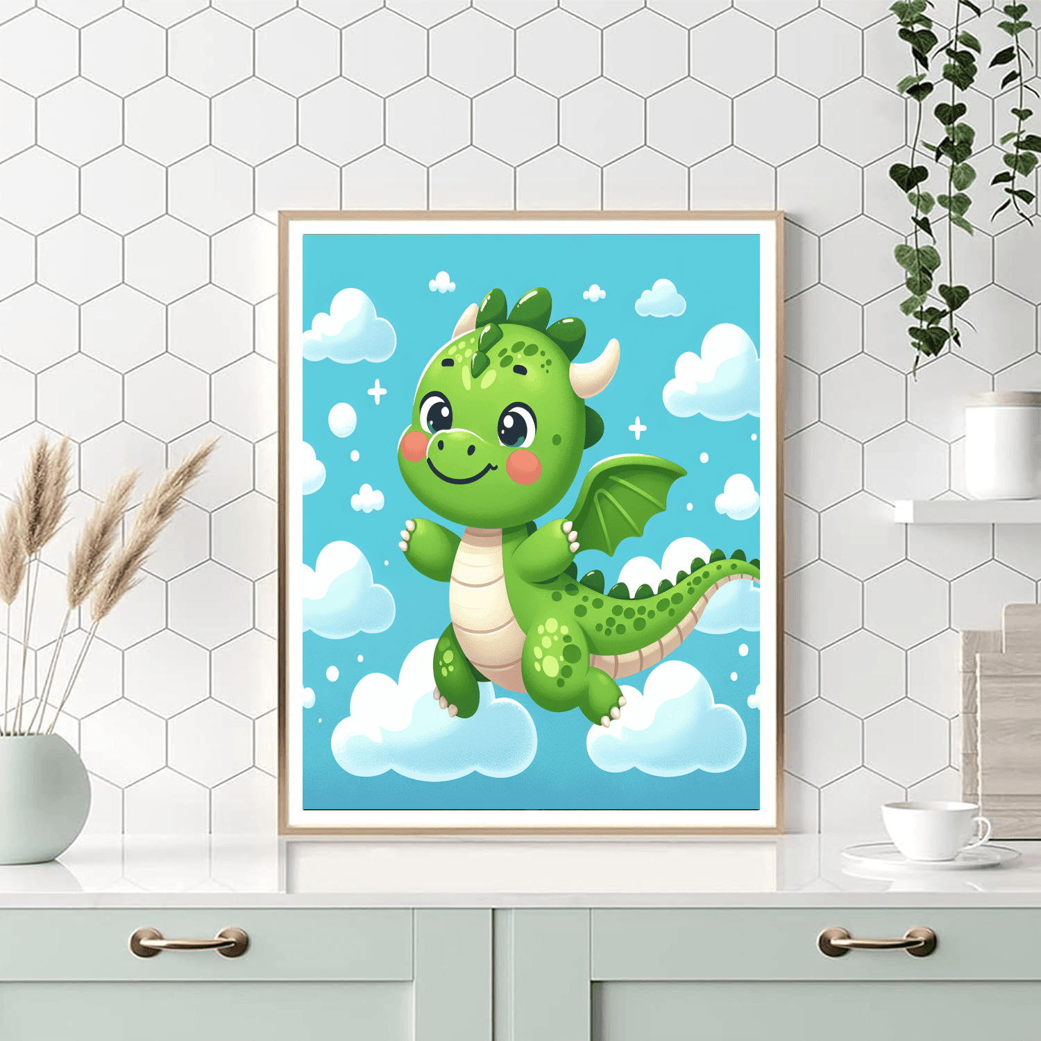 Flying Dragon Paint By Numbers Art