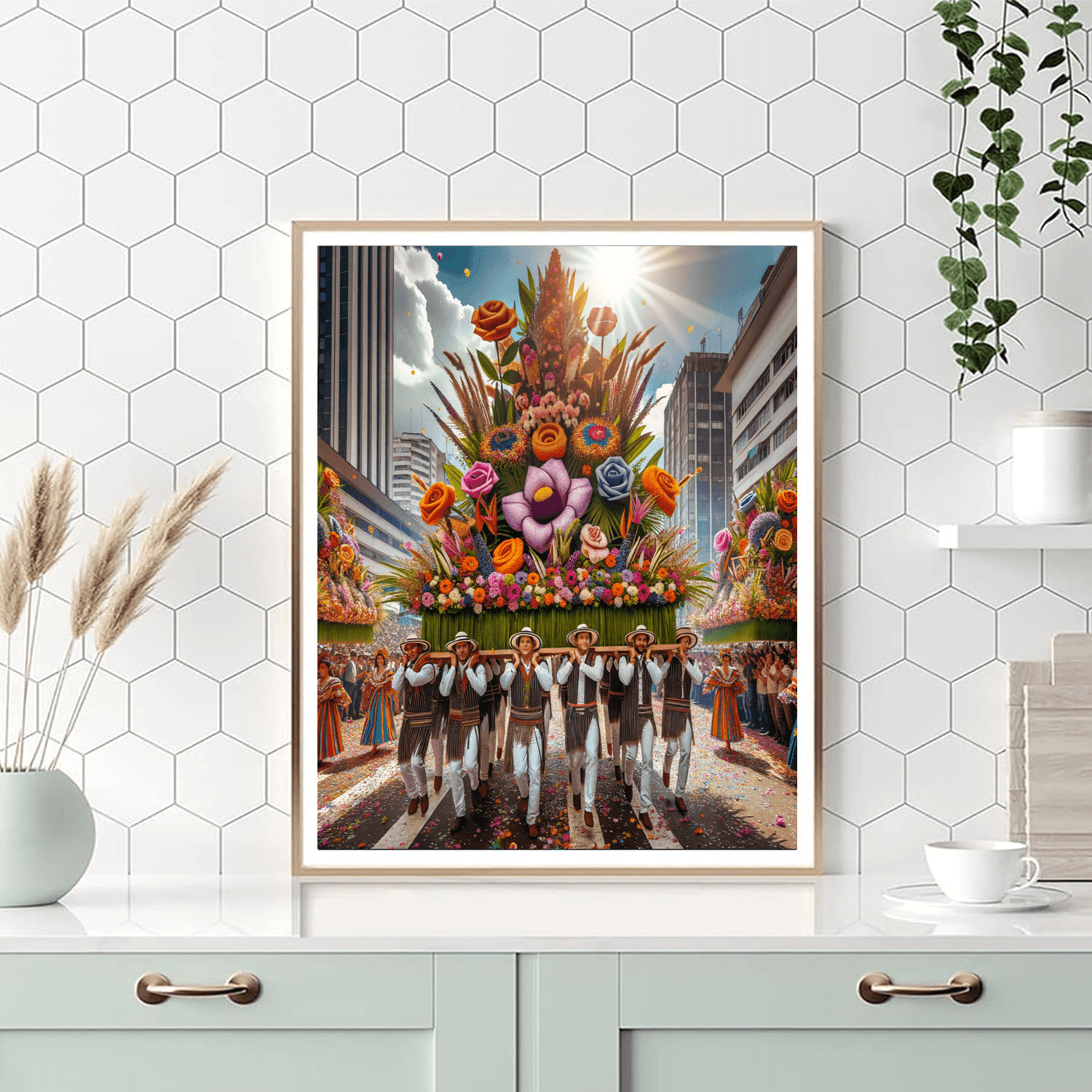 Flower Festival Of Medellin Paint By Numbers Kits