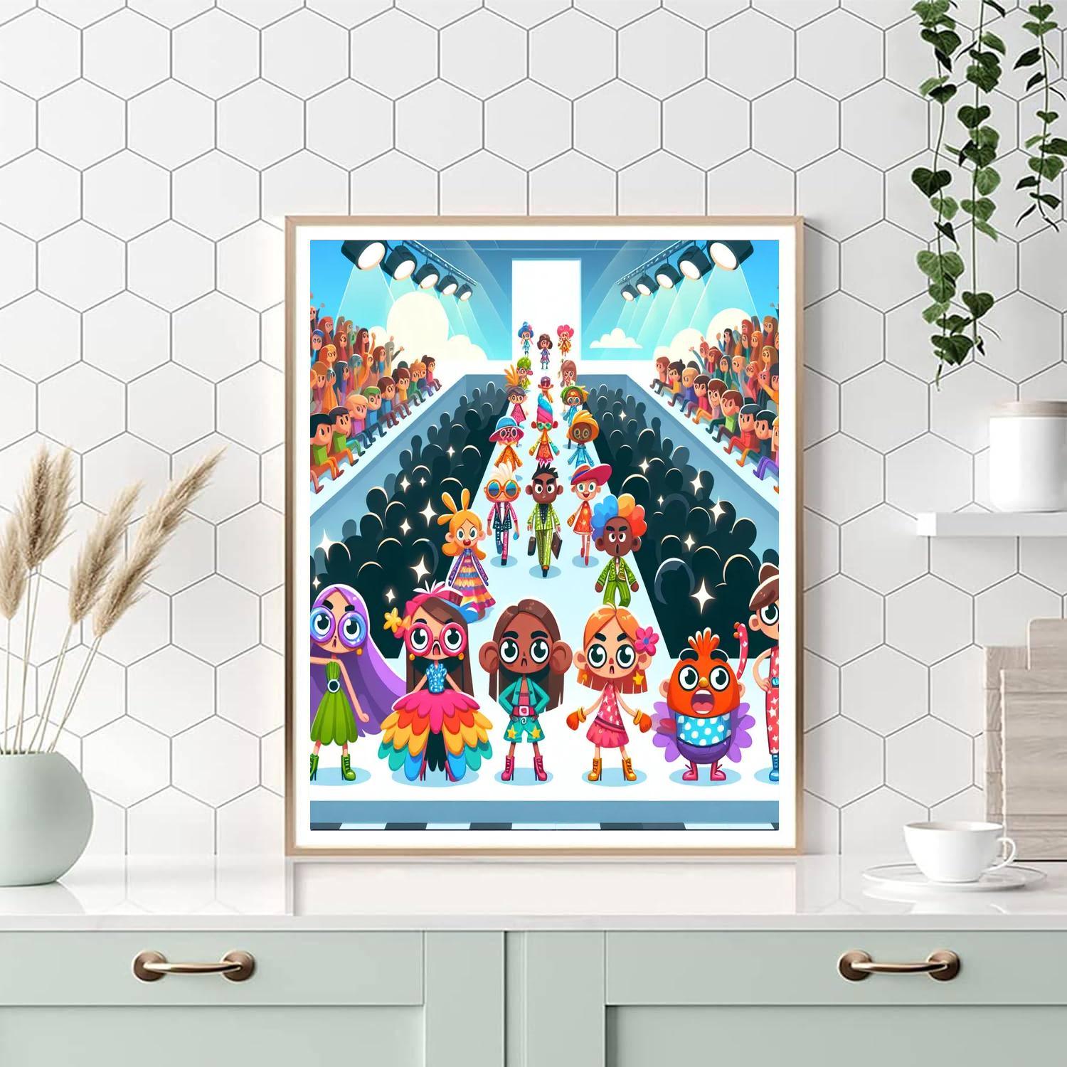 Fabulous Fashion Show Paint By Numbers Art