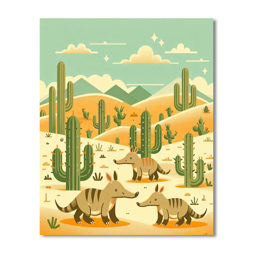 Adventure With Aardvarks Paint By Numbers Art