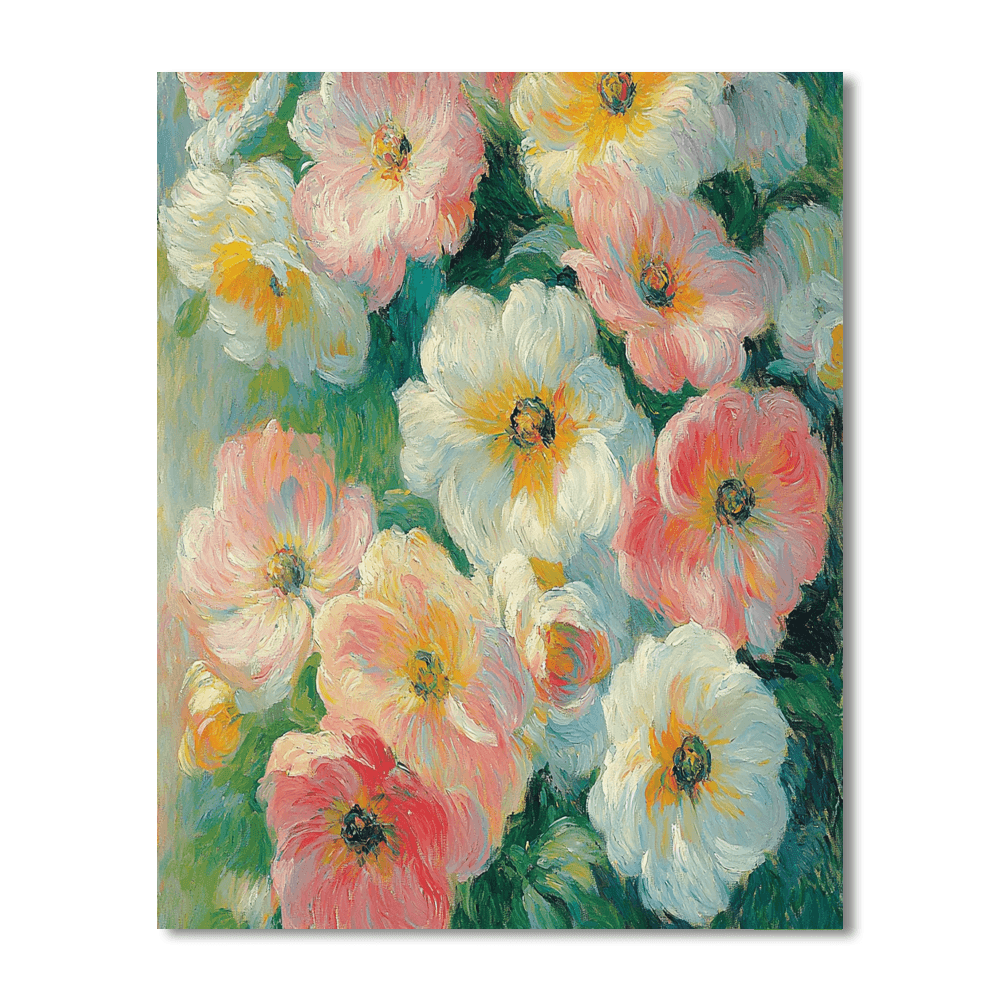 Pierre-Auguste Renoir Inspired Luminous Florals  Paint By Numbers