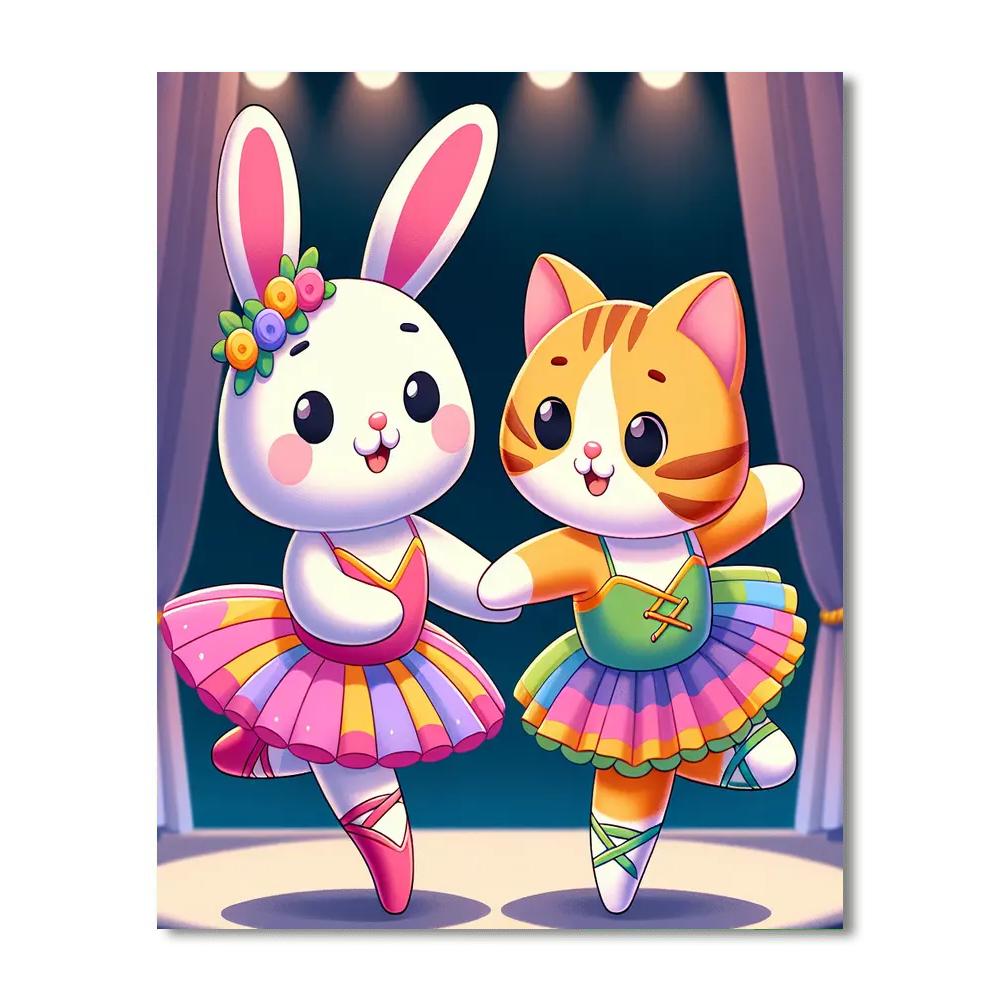 Whimsical Animal Ballet Paint By Number