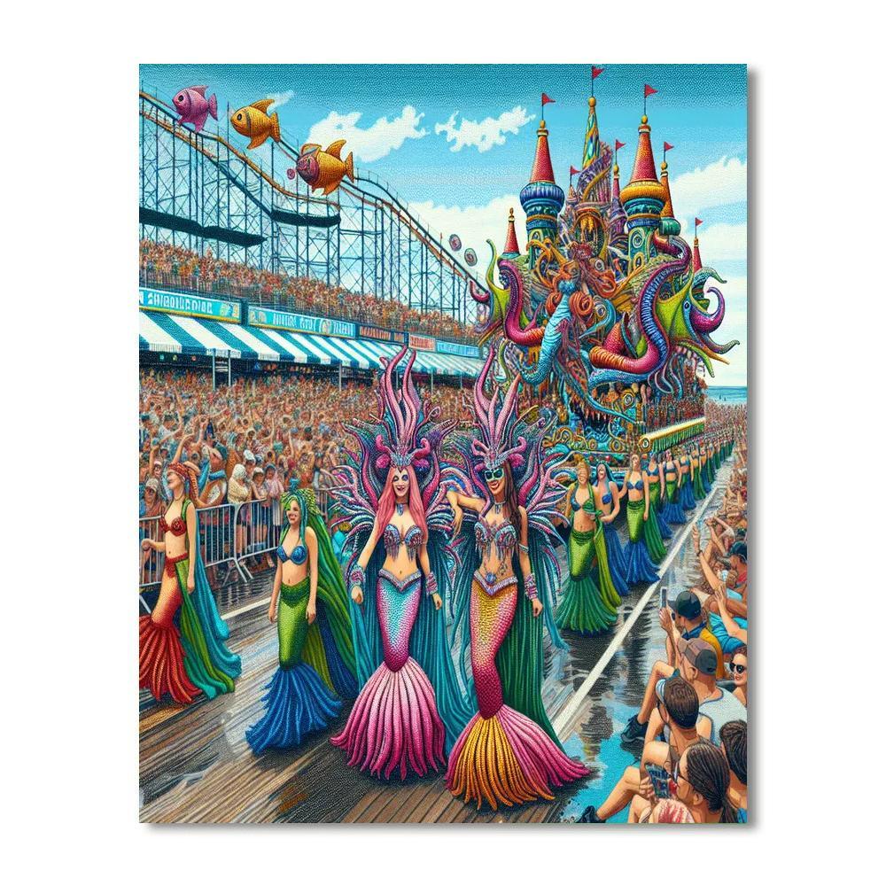 Mermaid Parade - United States Paint By Numbers Art