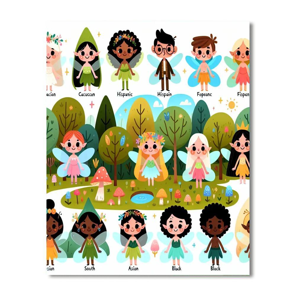 Enchanted Fairy Woodland Paint By Numbers Kits