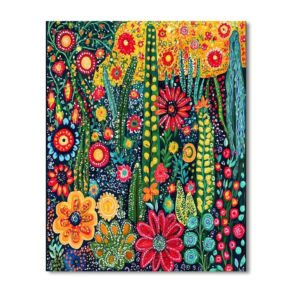 Frida Kahlo Inspired Garden Of Vibrant Echoes  Painting Number Kit