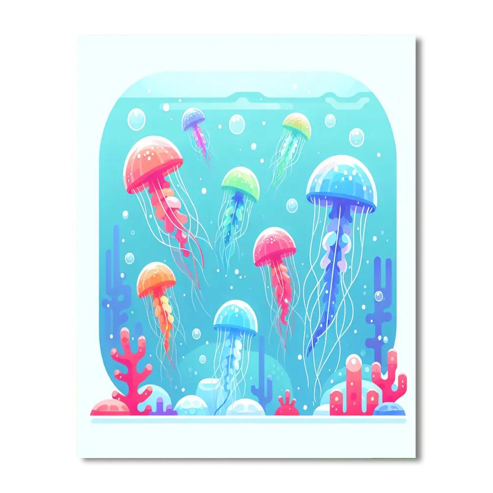 Joyful Jelly Jump Painting Number Kit