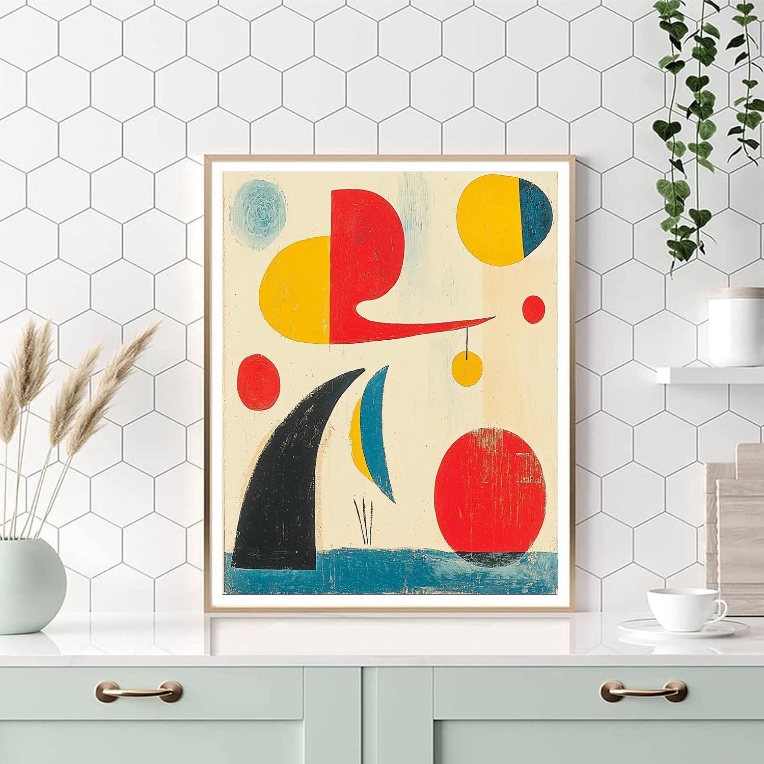 Joan Miró Inspired Joyful Play Of Shapes  Paint By Numbers Art