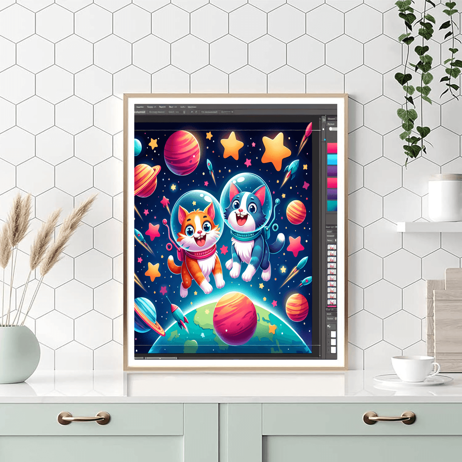 Animal Space Expedition Painting Number Kit