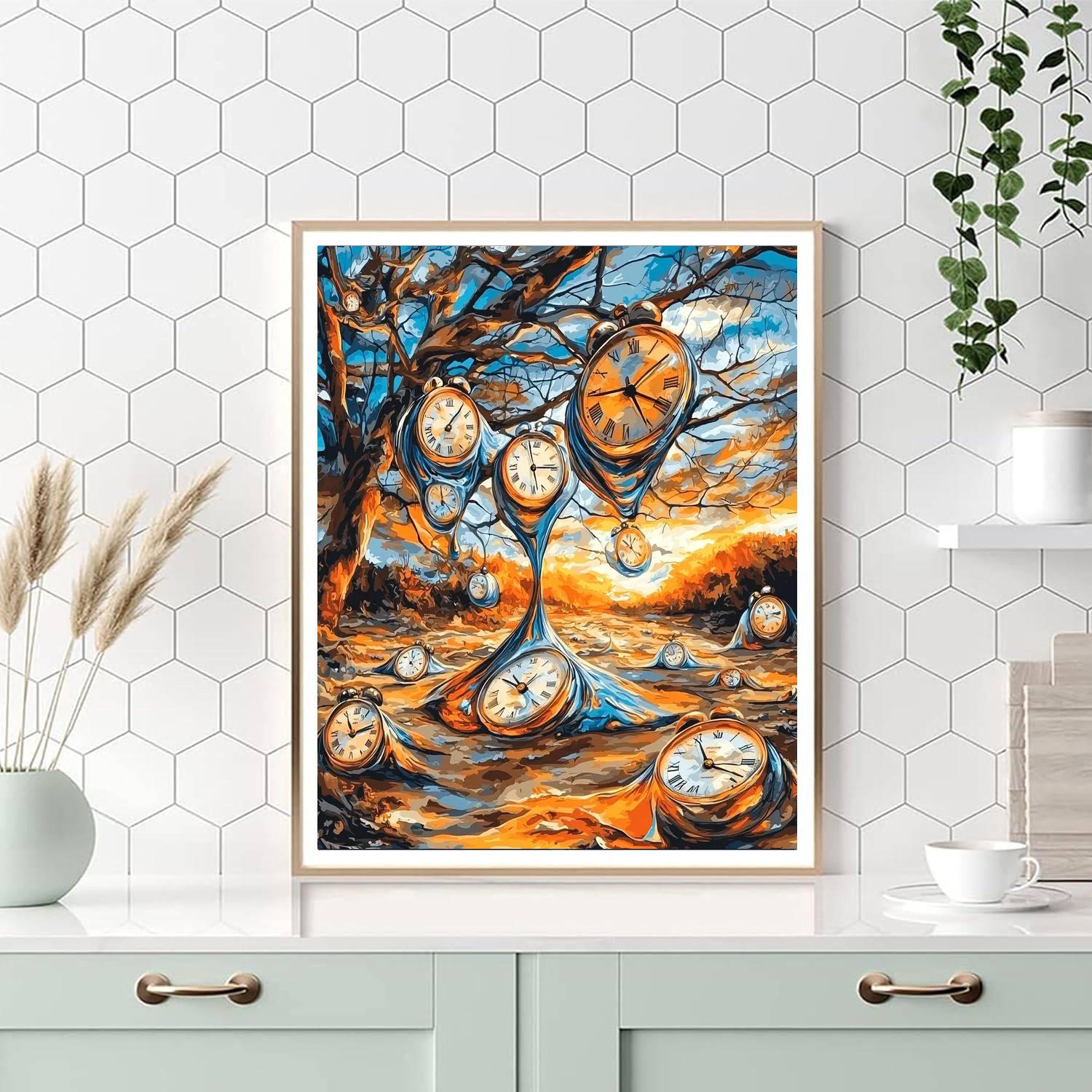 Salvador Dali Inspired The Persistence Of Dreams  Number Painting