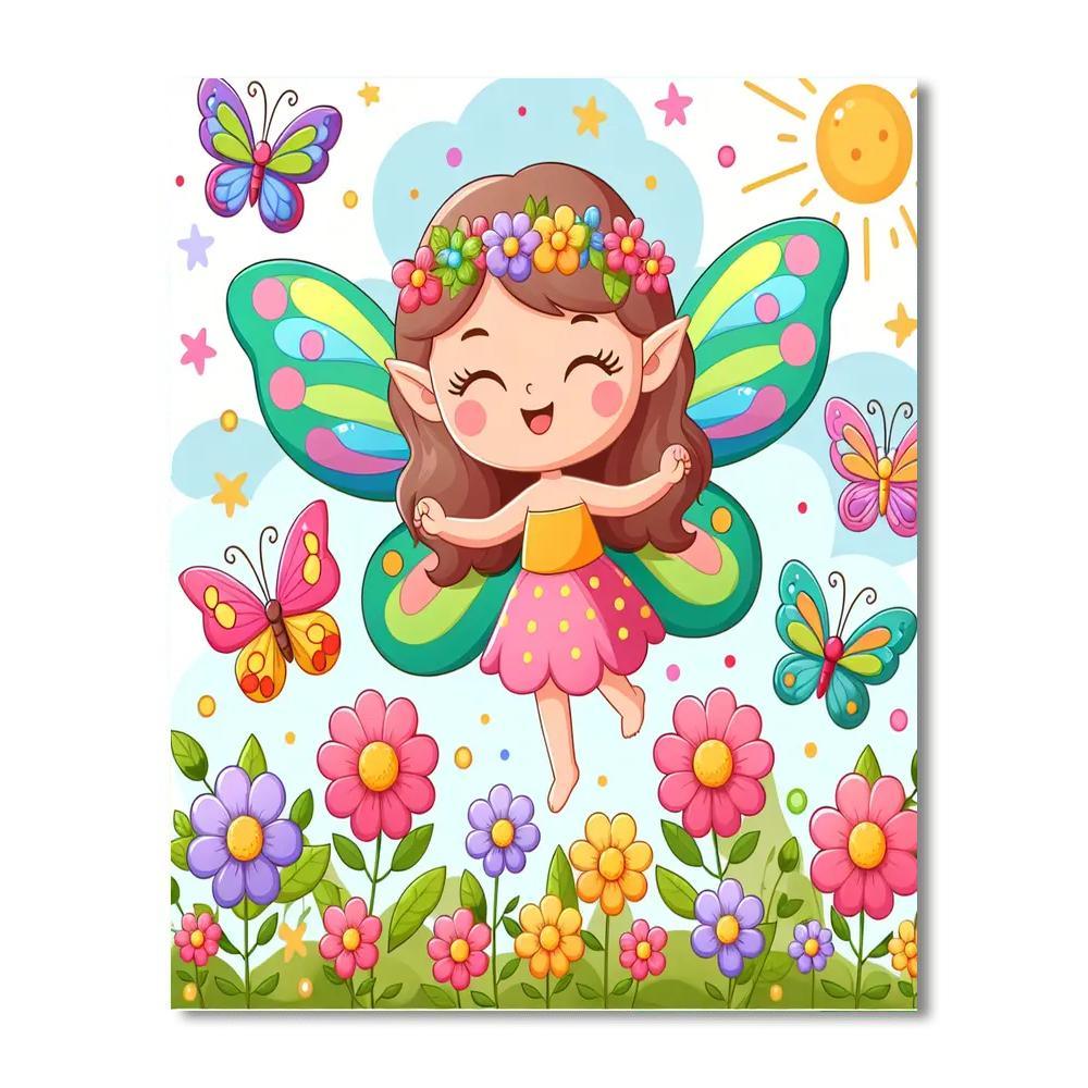 Colorful Flower Fairy Paint By Numbers Kits