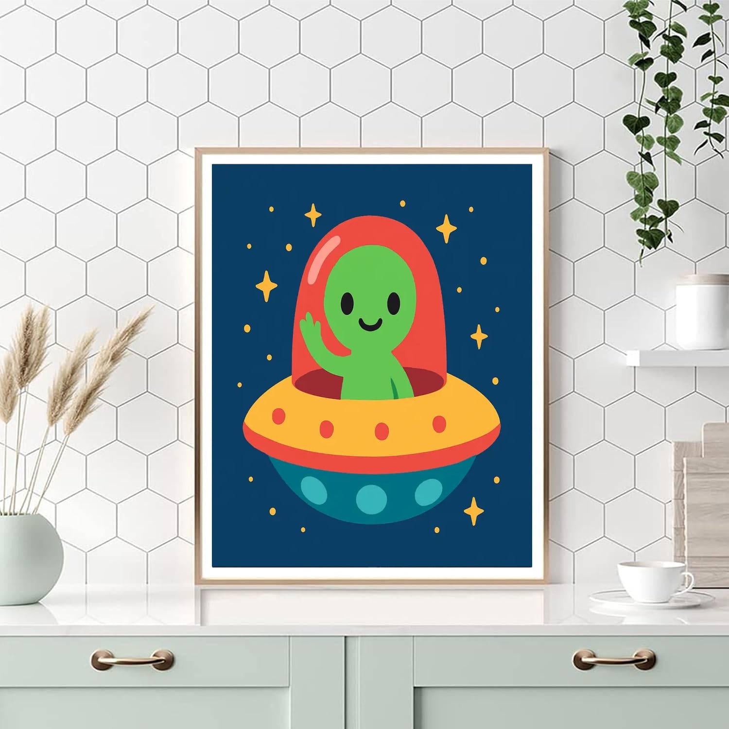 Space Adventure Aliens Paint By Numbers