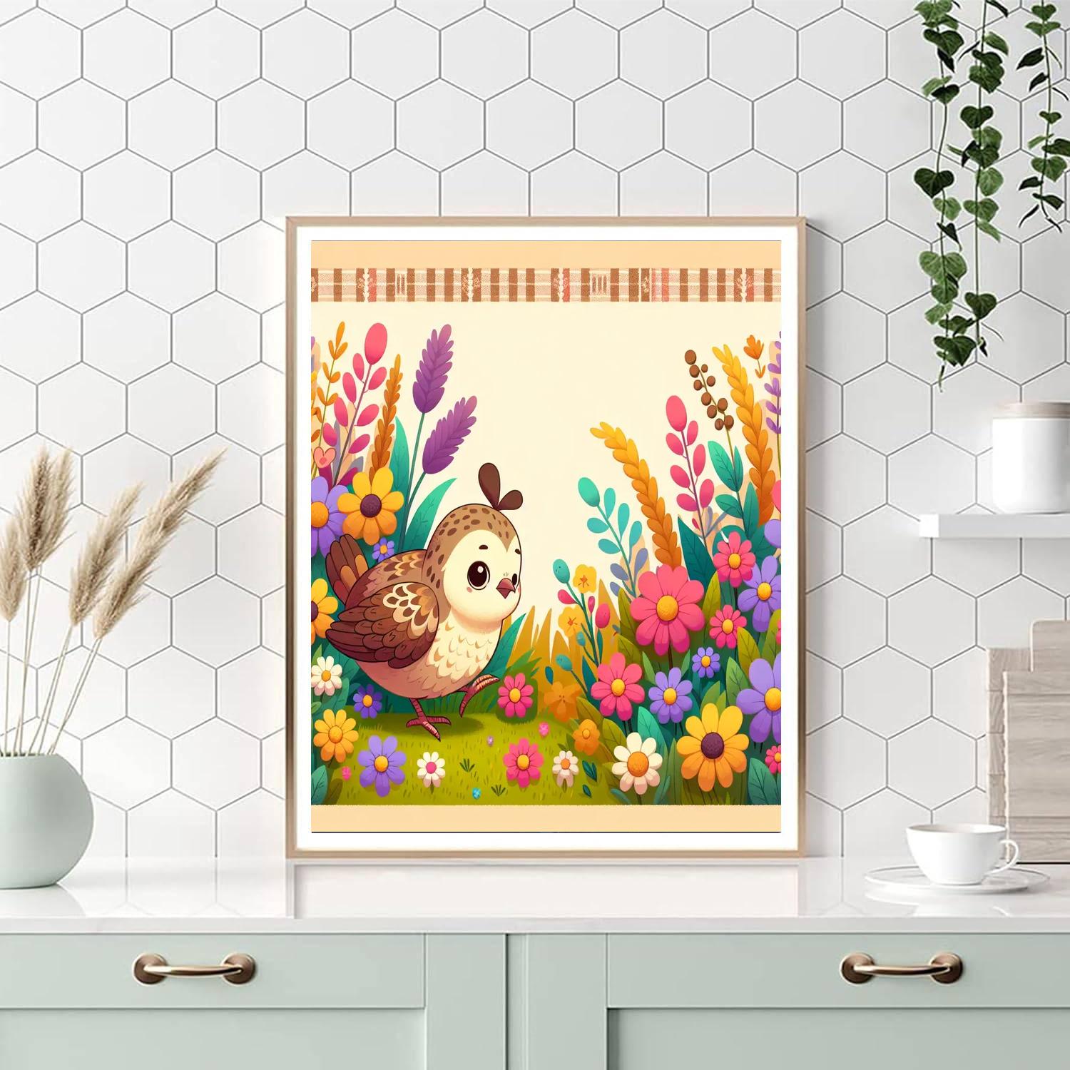 Quirky Quail Paint By Numbers Art