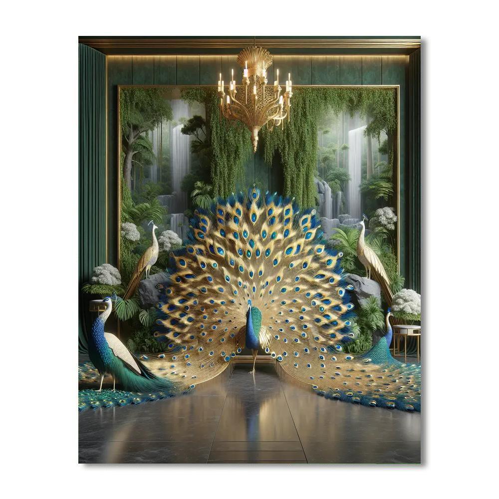 Regal Peacocks Display Numbered Painting Kits