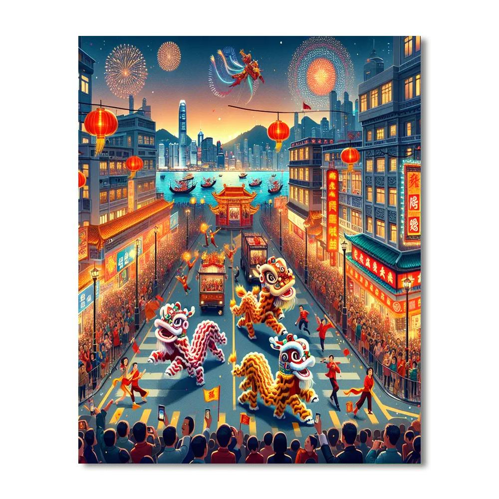 Spring Festival - Hong Kong, China Paint By Numbers