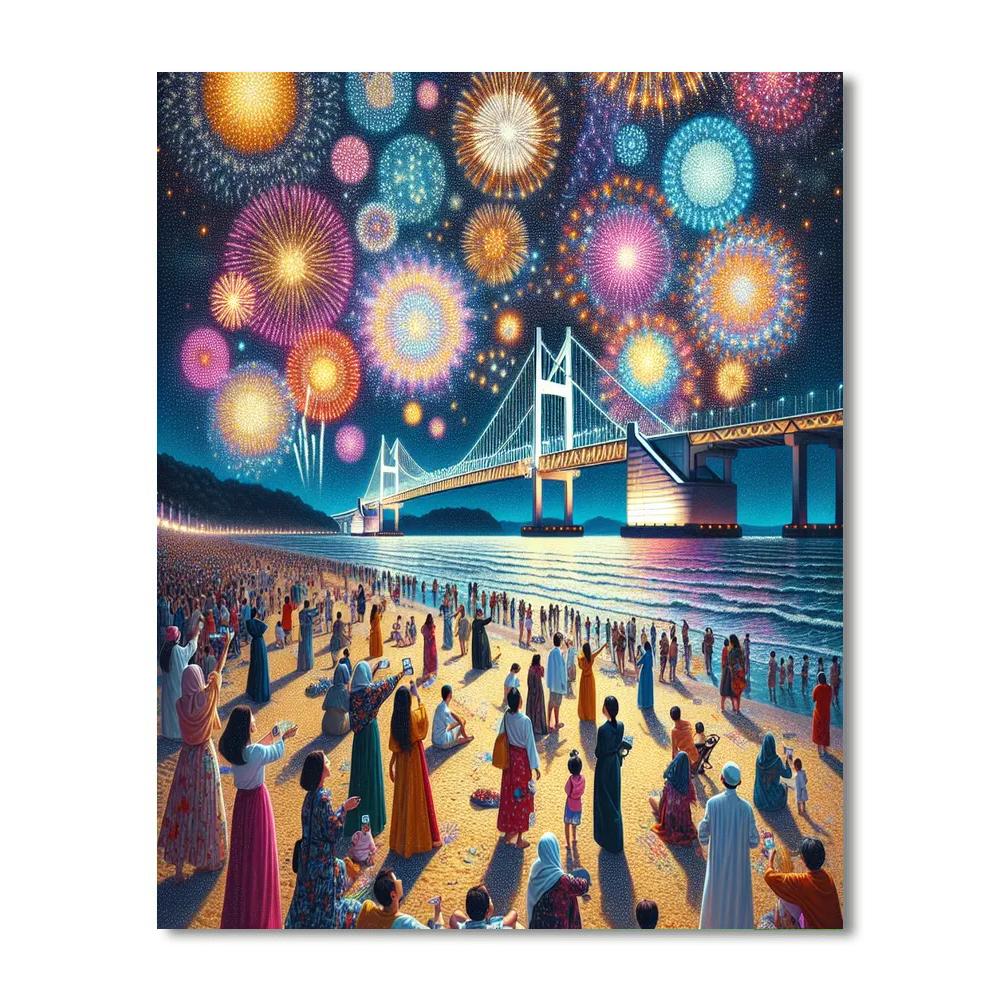 Busan Fireworks Festival - South Korea Paint By Number
