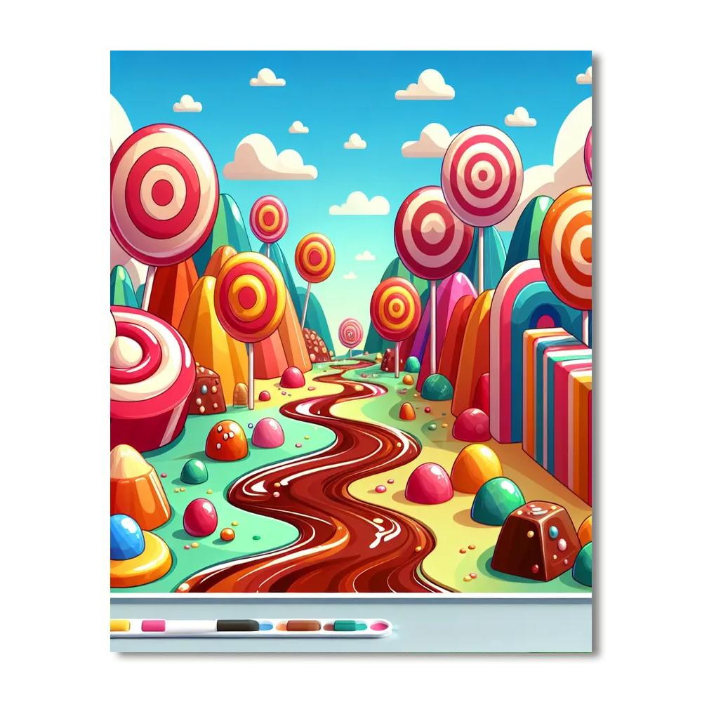 Candy Land Fantasy DIY Paint By Numbers
