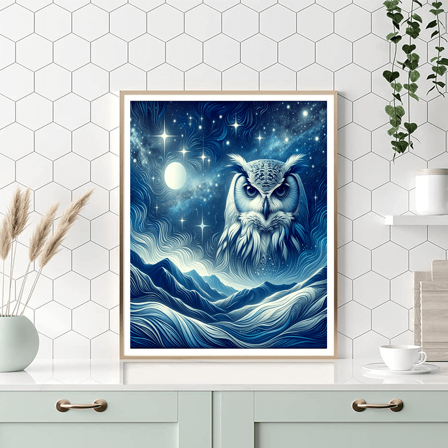 Owl's Night Watch Number Painting