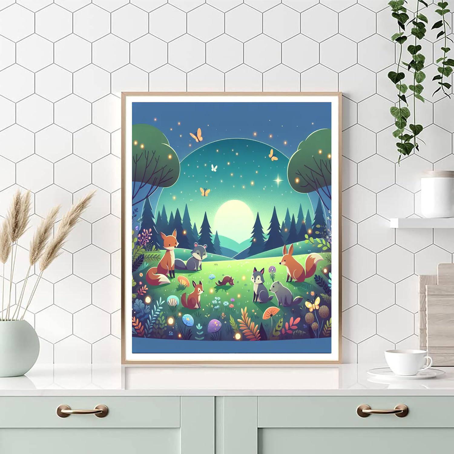 Magical Meadow Gathering Number Painting