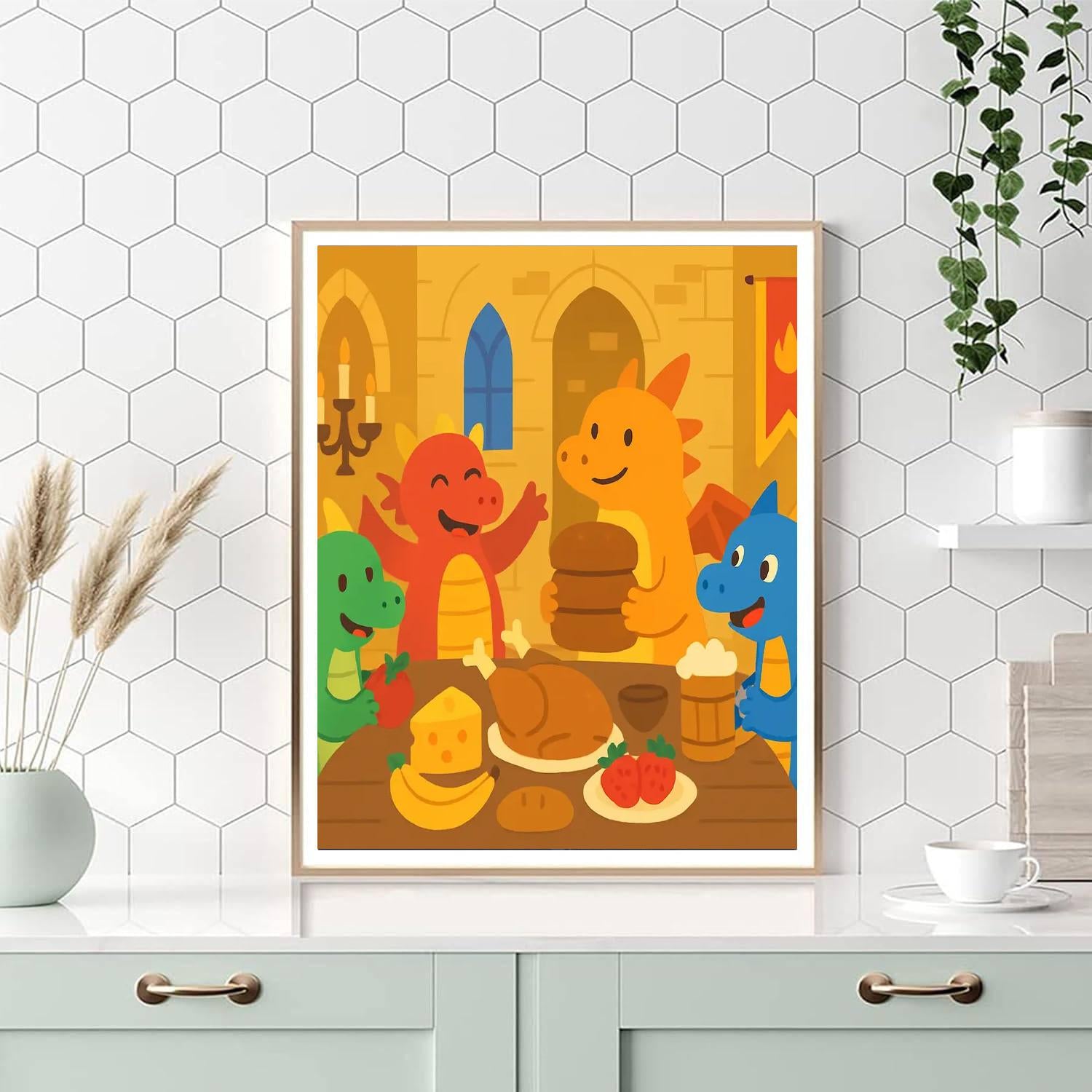 Dragon's Castle Feast Paint By Number