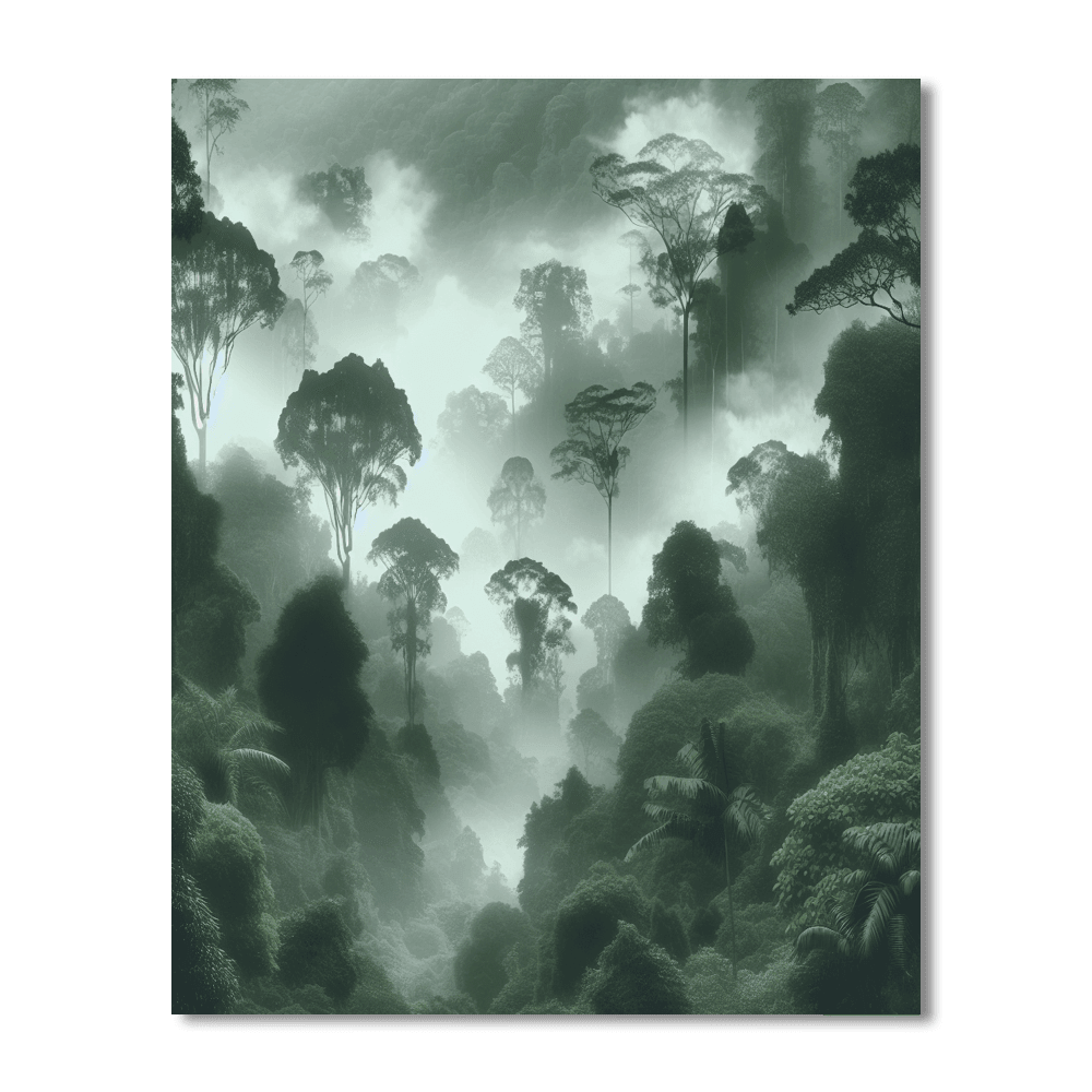 Mystical Cloud Forest Painting Number Kit