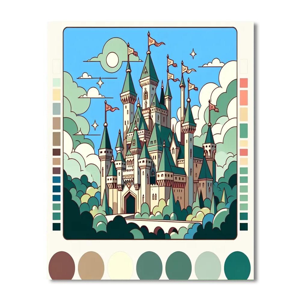 Fairytale Castle Exploration Paint By Number