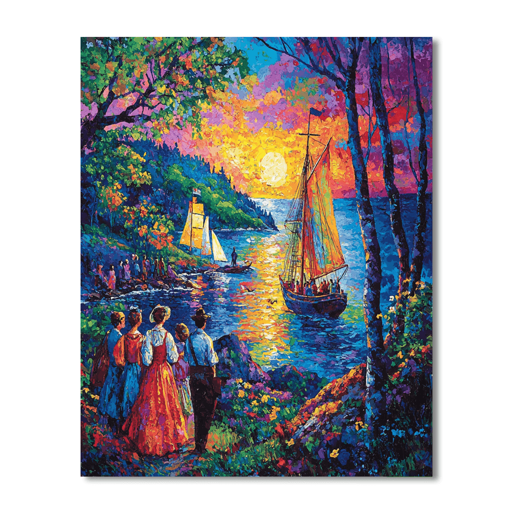 Rockwell Inspired Historic Journey  DIY Paint By Numbers