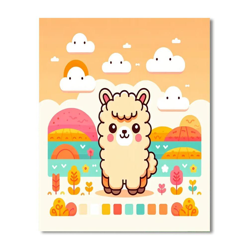 Adventurous Alpaca Journey Painting By Numbers Kit