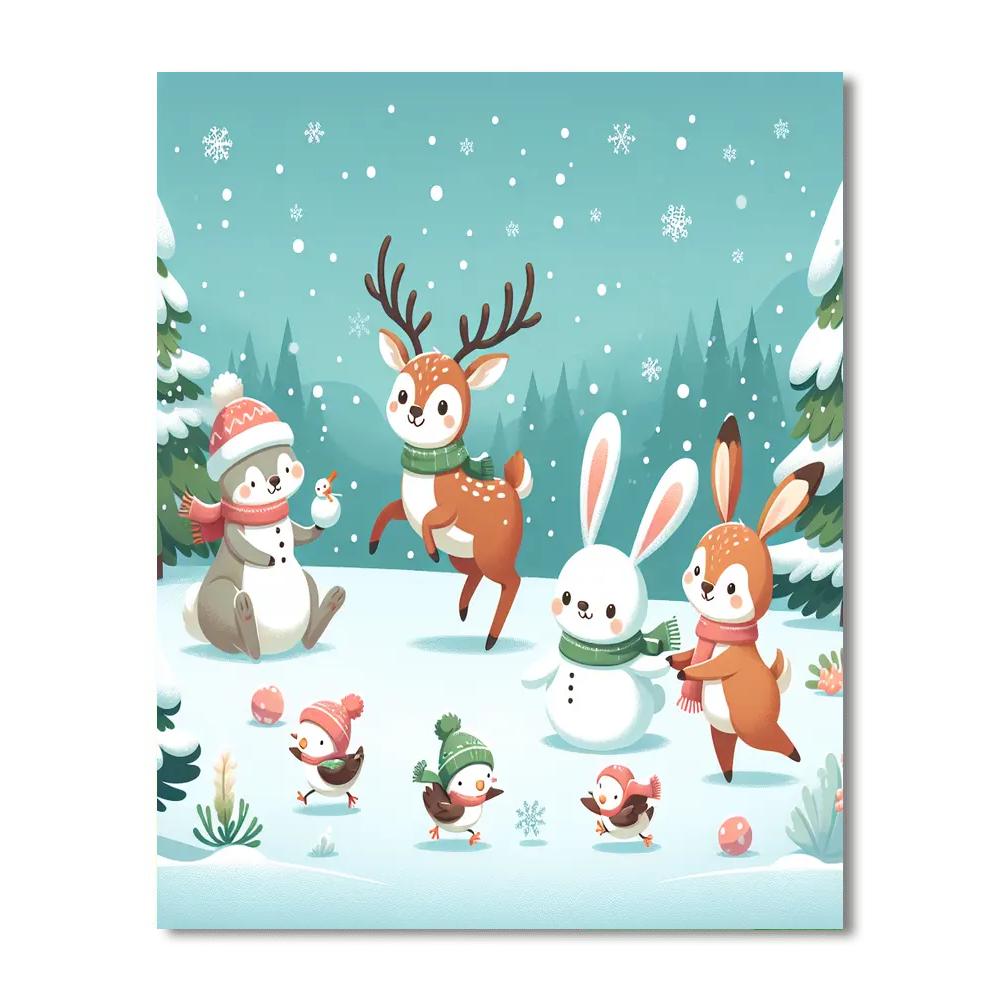 Frosty Frolic Paint By Numbers Kits