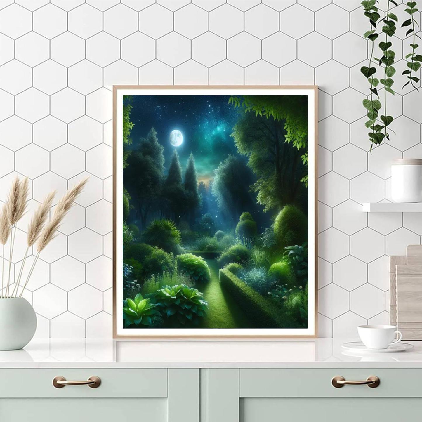 Midnight Garden Glow Number Painting